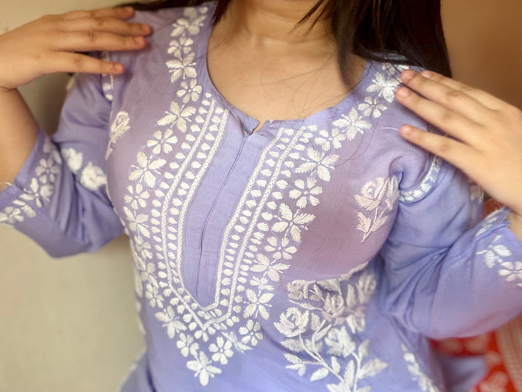 “GULAAB” Modal Chikankari Kurta