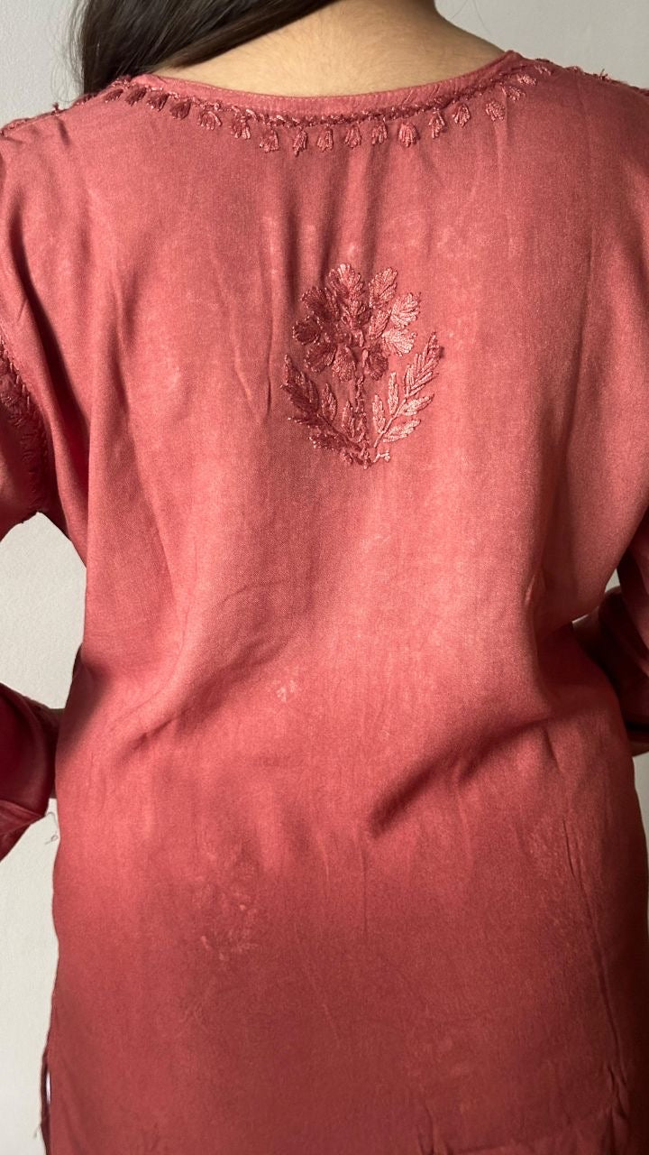 “NEHA” Ombré Chikankari Short Kurta