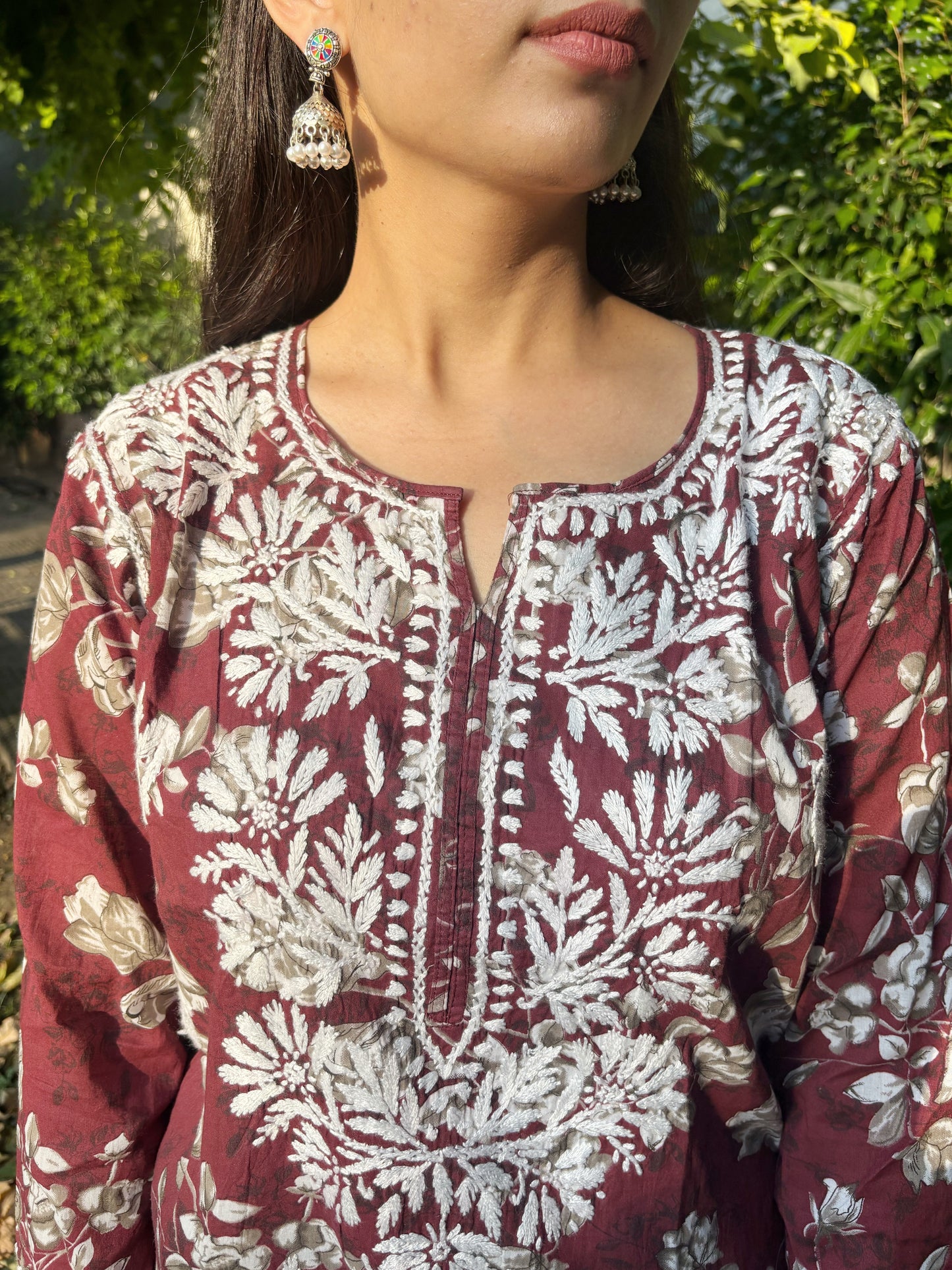 "SANA" Mul Mul Chikankari Kurta