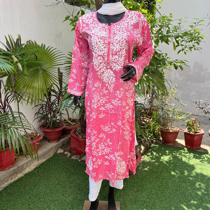 "ZAINA" Mul Cotton Chikankari Kurta