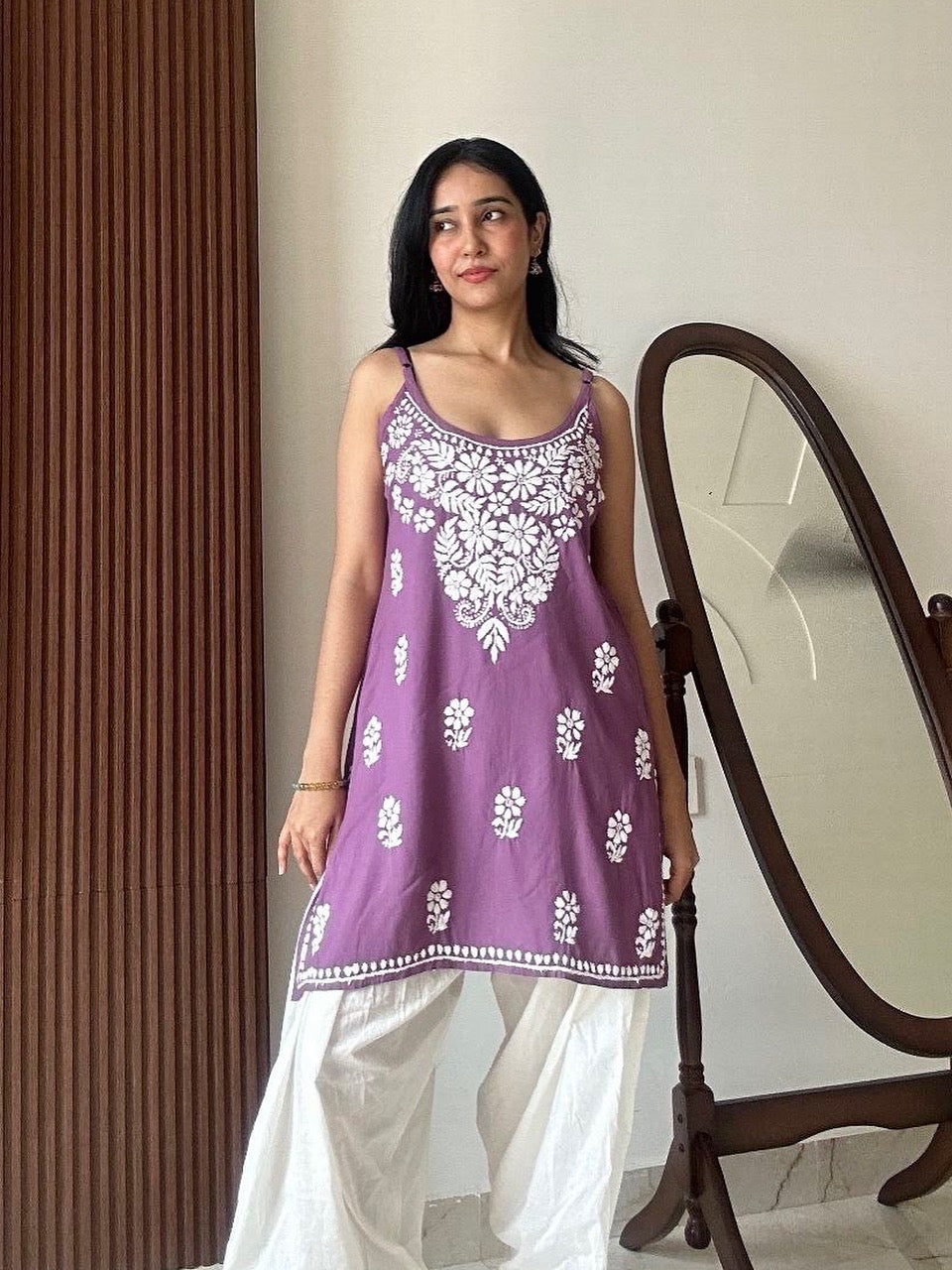 “NAVYA” Noodle Strap Short Kurta