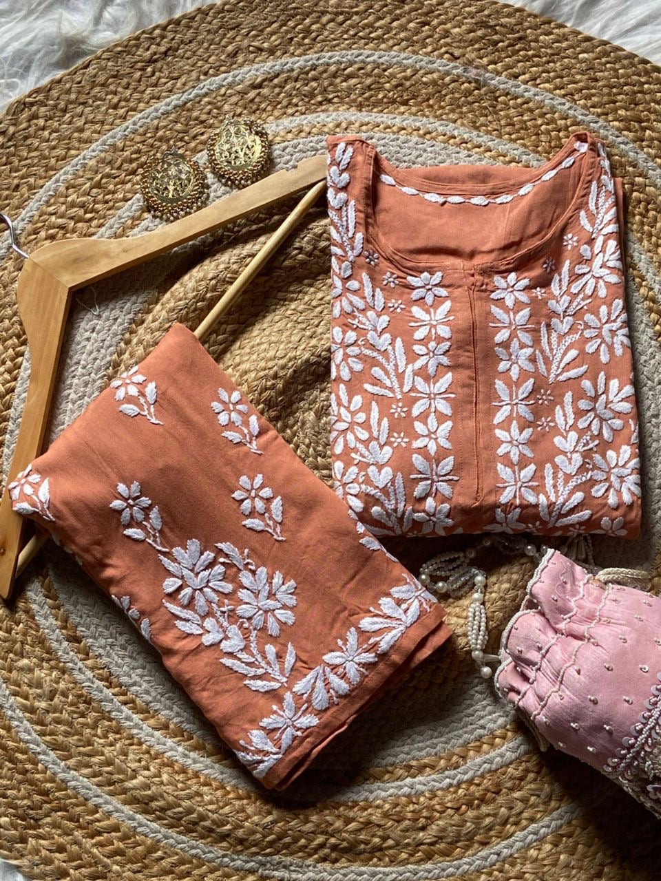 “MADHU” Rayon Chikankari Co-Ord Set