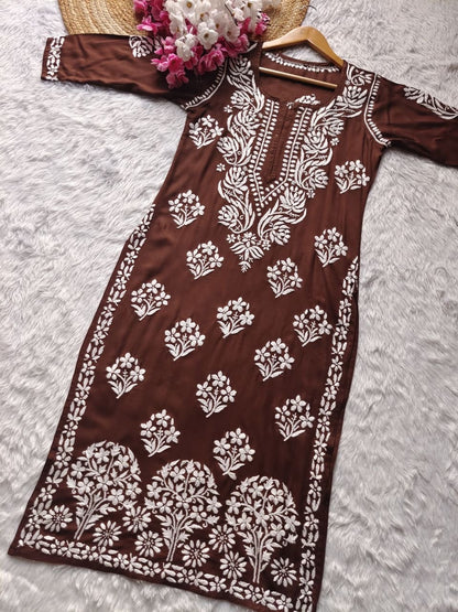 “NOORANA” Modal Chikankari Kurta