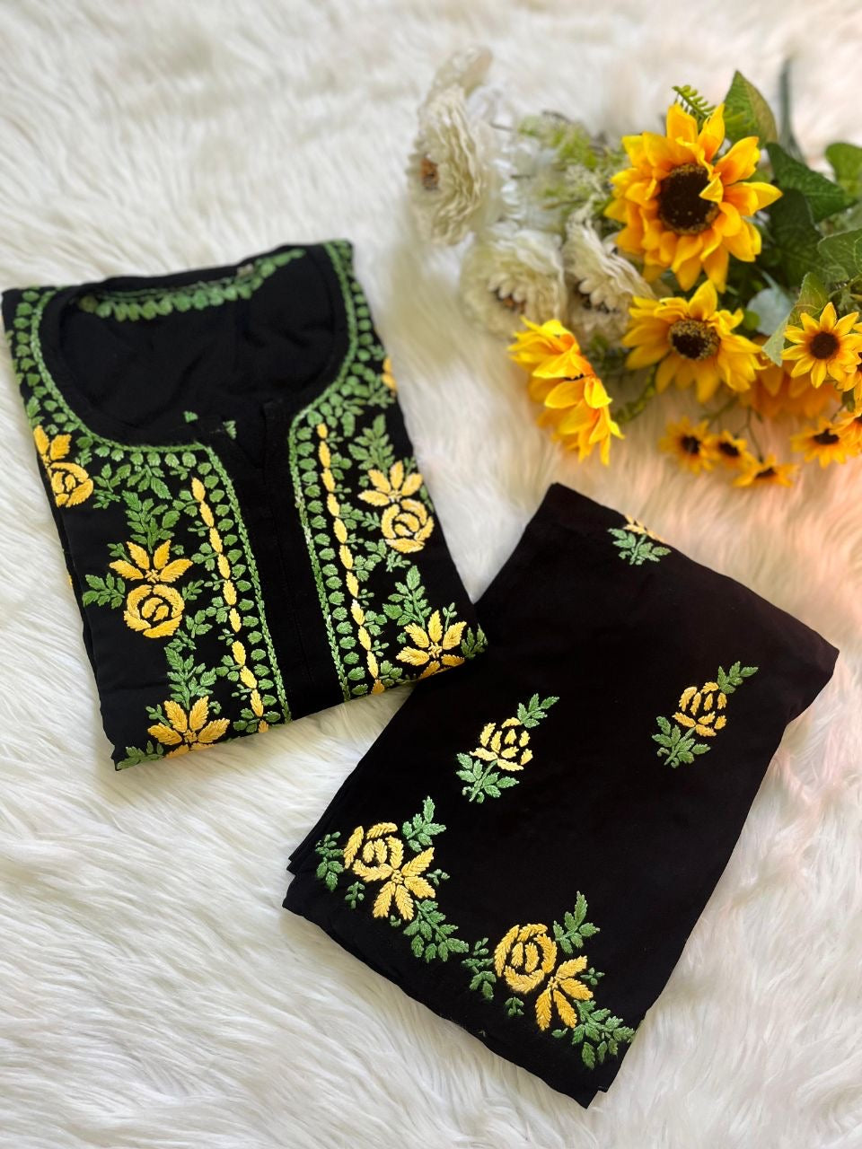 "HASEENA" Modal Cotton Chikankari Kurta Set