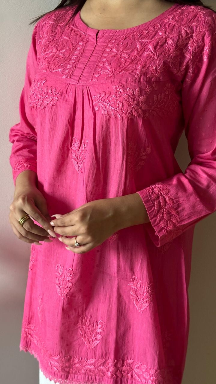 “SABA” Dobby Cotton Chikankari Tunic