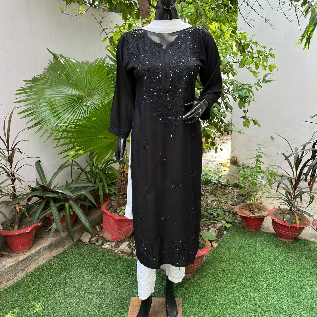 "BLING" Mukaish Work Chikankari Kurta