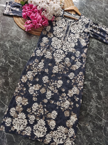 "SANA" Mul Mul Chikankari Kurta