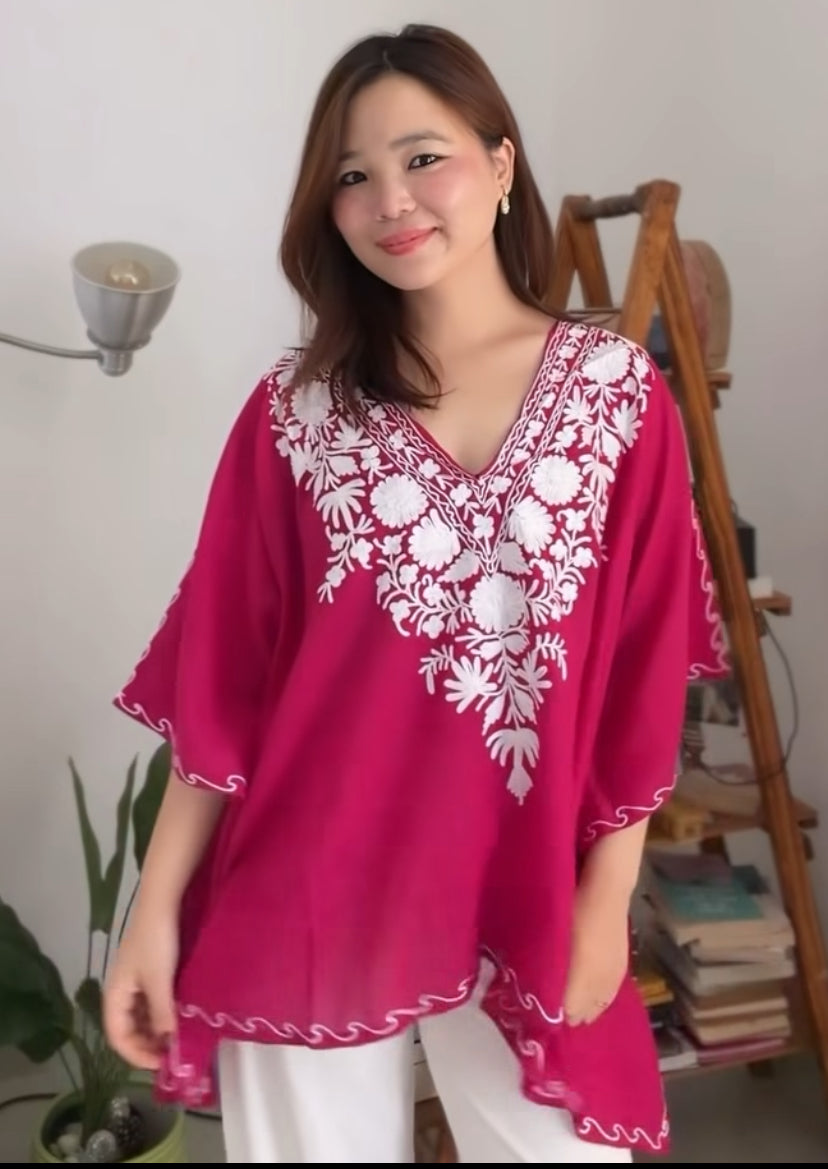 "AYMIN" Short Kashmiri Kaftan