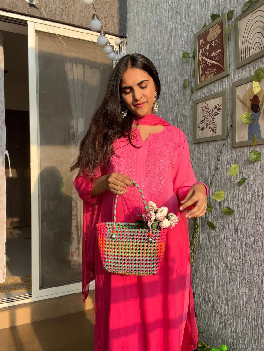 "JINA" Ombre Chikankari Suit Set