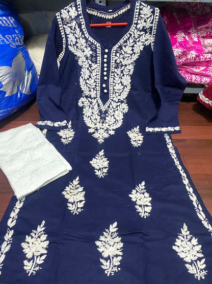 "NEENA" Cotton Chikankari Kurta