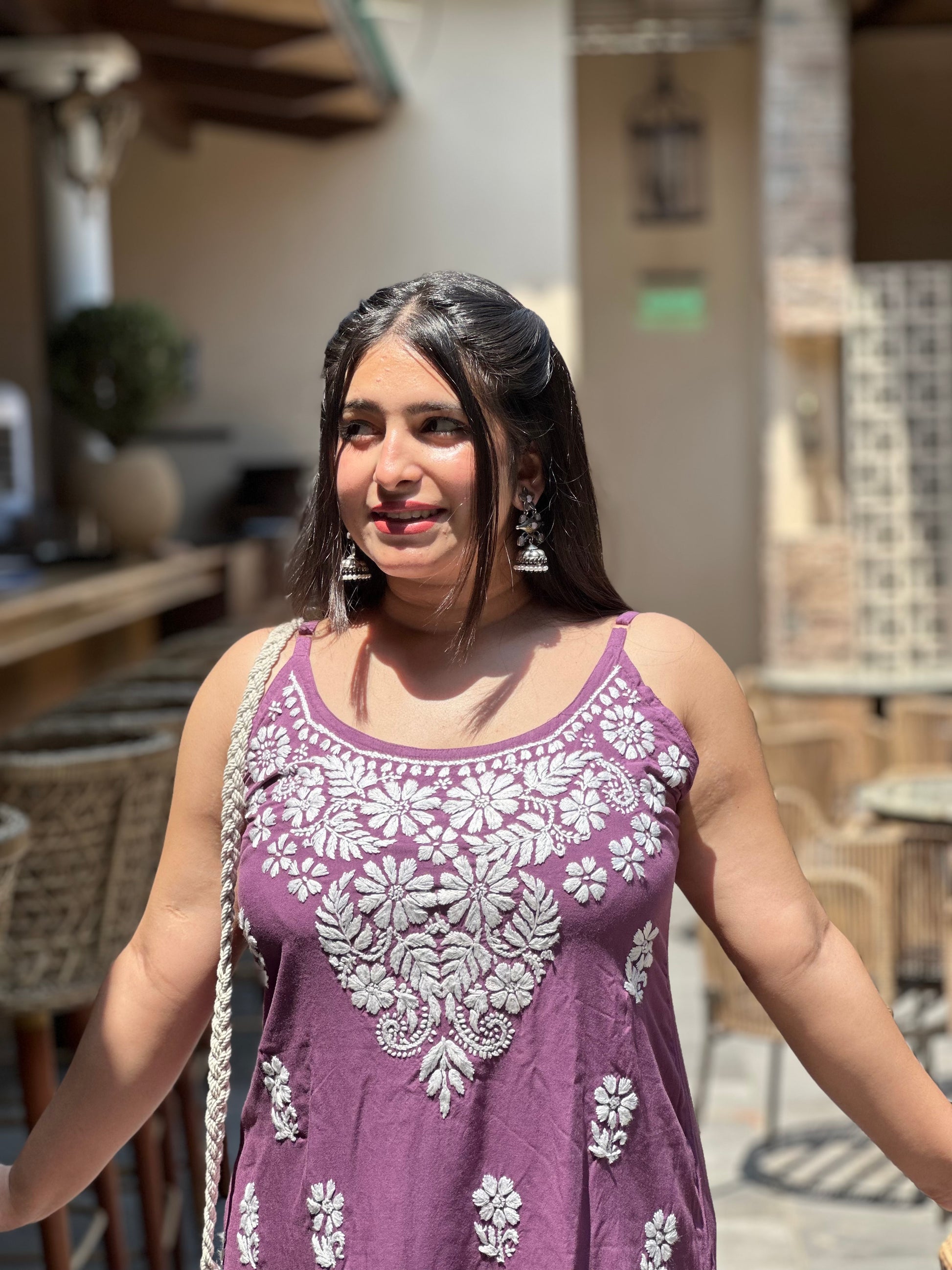 “NAVYA” Noodle Strap Short Kurta