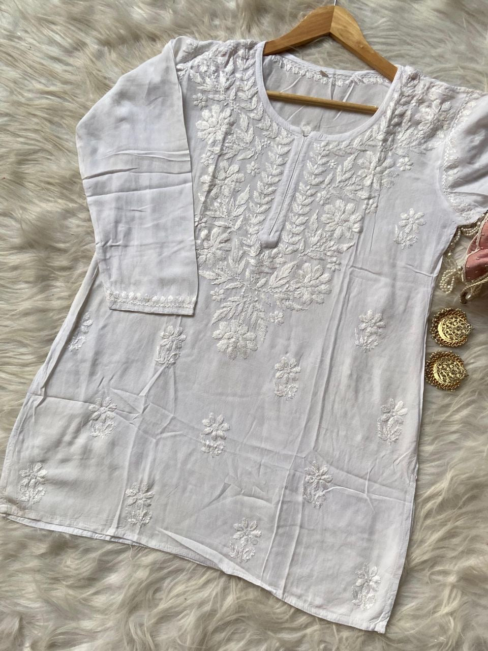 “NEHA” Ombré Chikankari Short Kurta