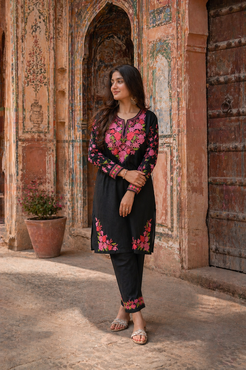 "SARGUN" Cotton Kashmiri Co-Ord Set