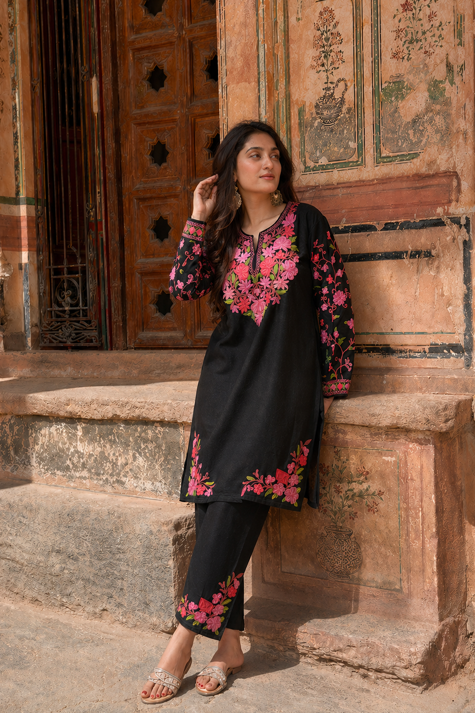 "SARGUN" Cotton Kashmiri Co-Ord Set