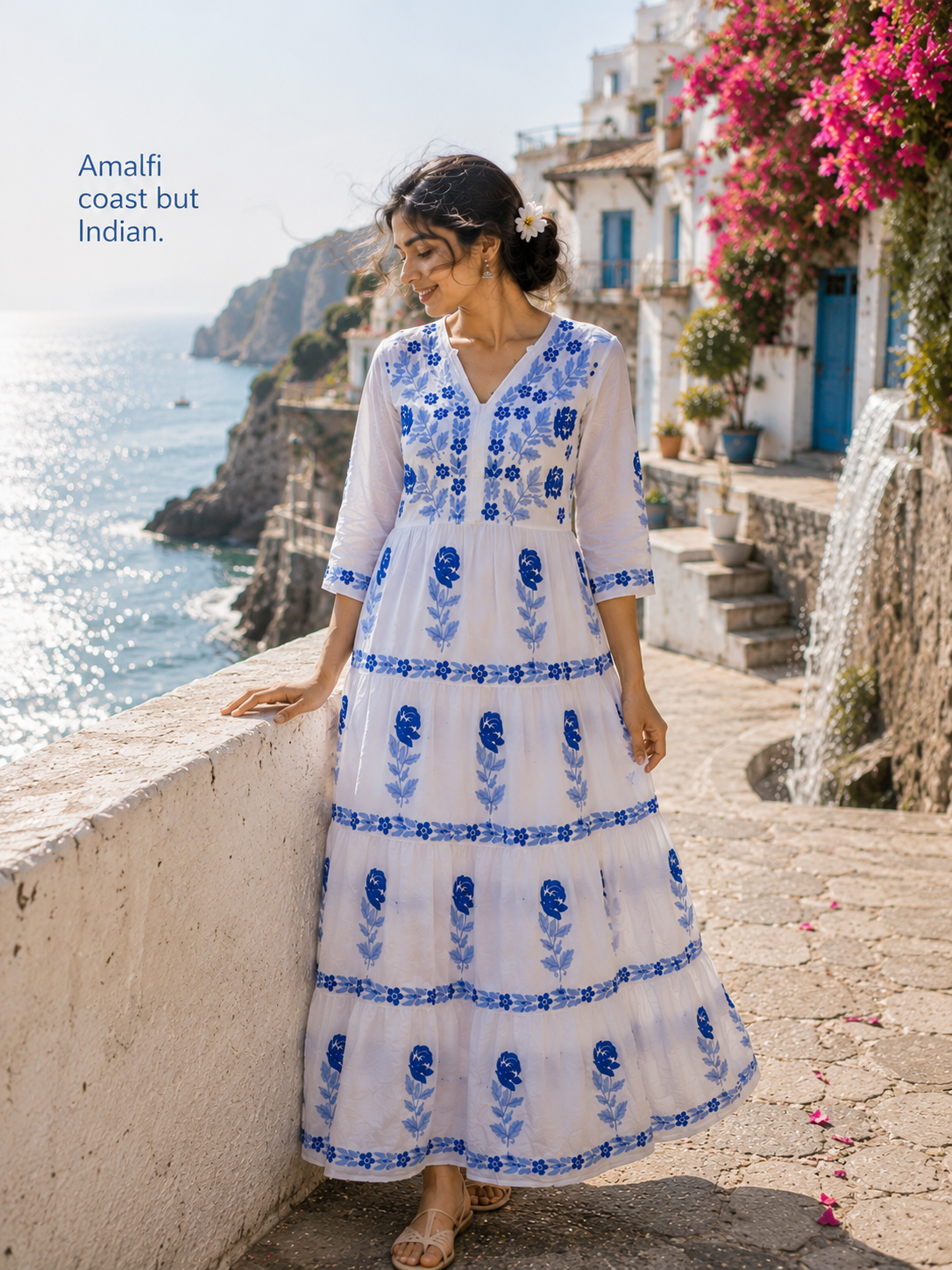 "SENORITA" Modal Cotton Chikankari Summer Dress