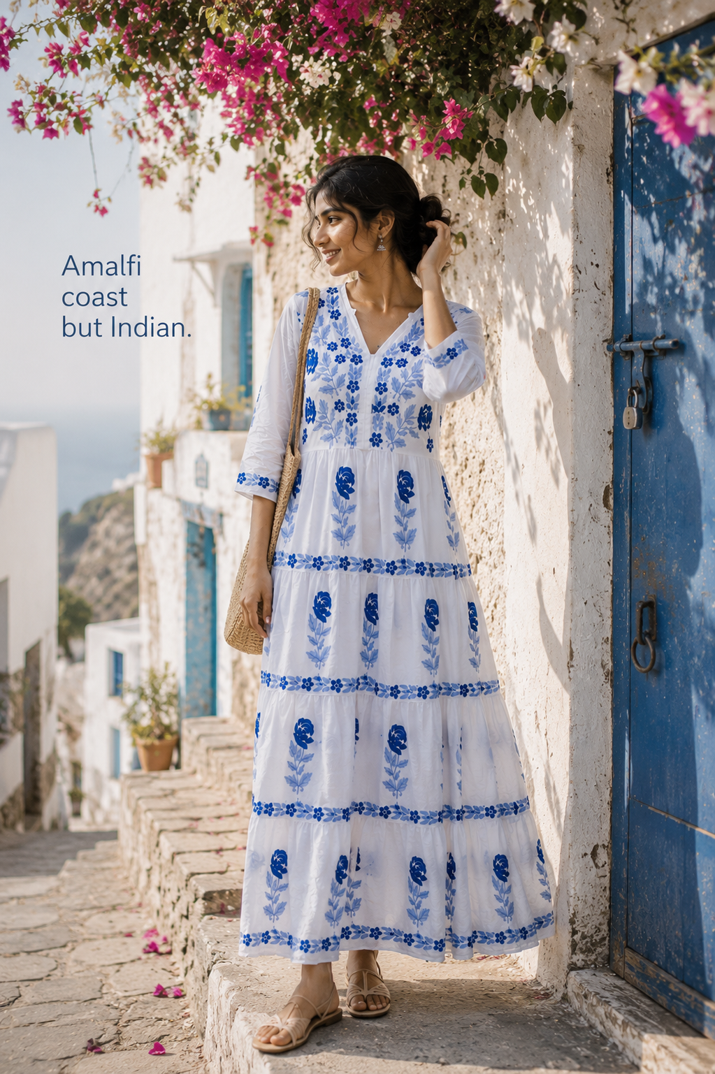 "SENORITA" Modal Cotton Chikankari Summer Dress