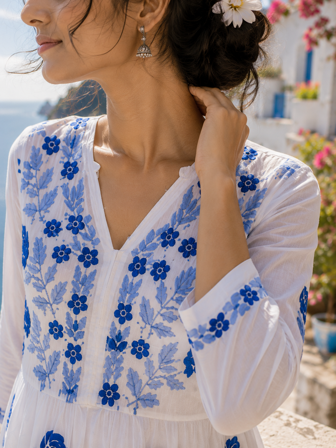 "SENORITA" Modal Cotton Chikankari Summer Dress