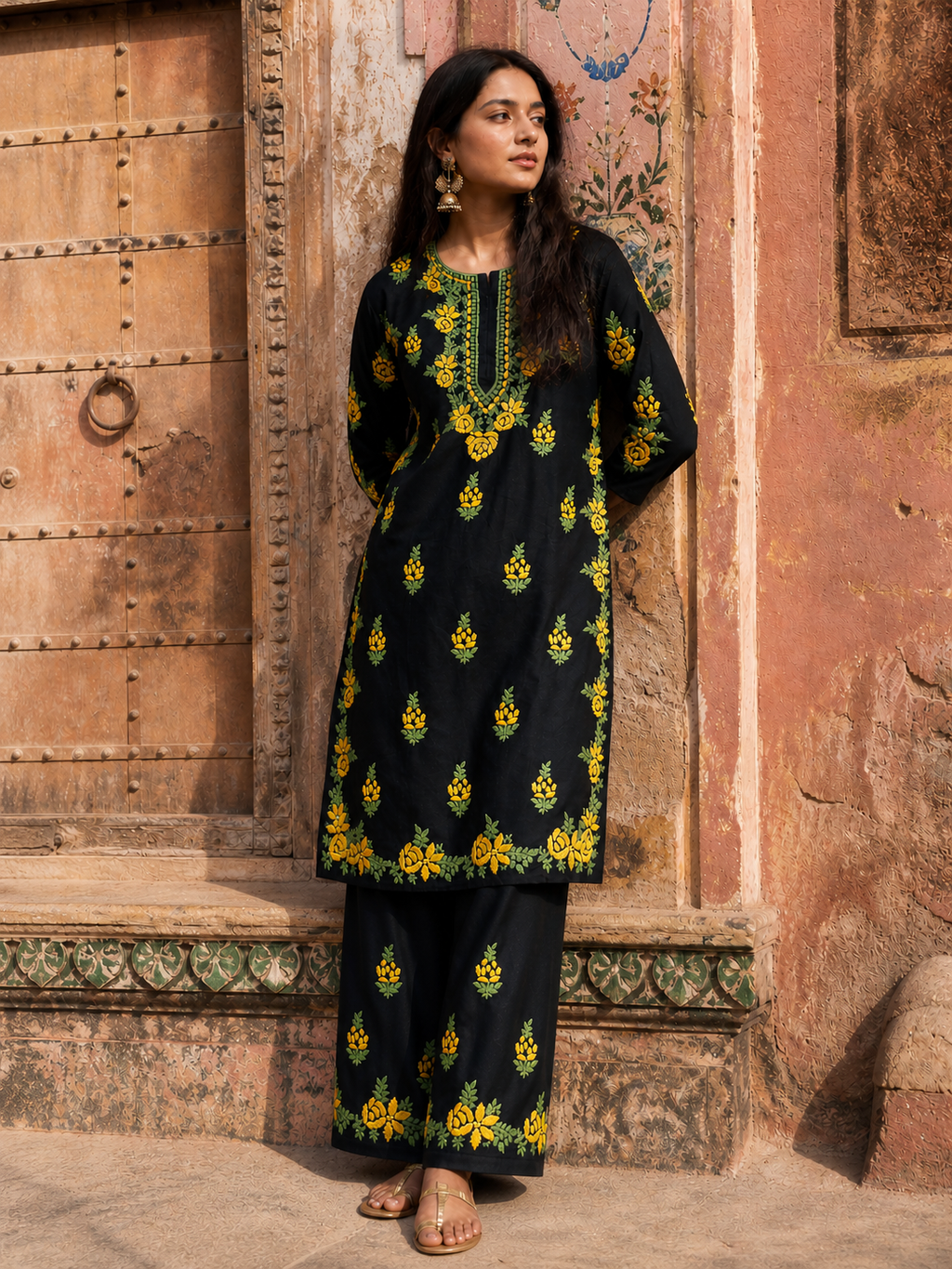 "HASEENA" Modal Cotton Chikankari Kurta Set