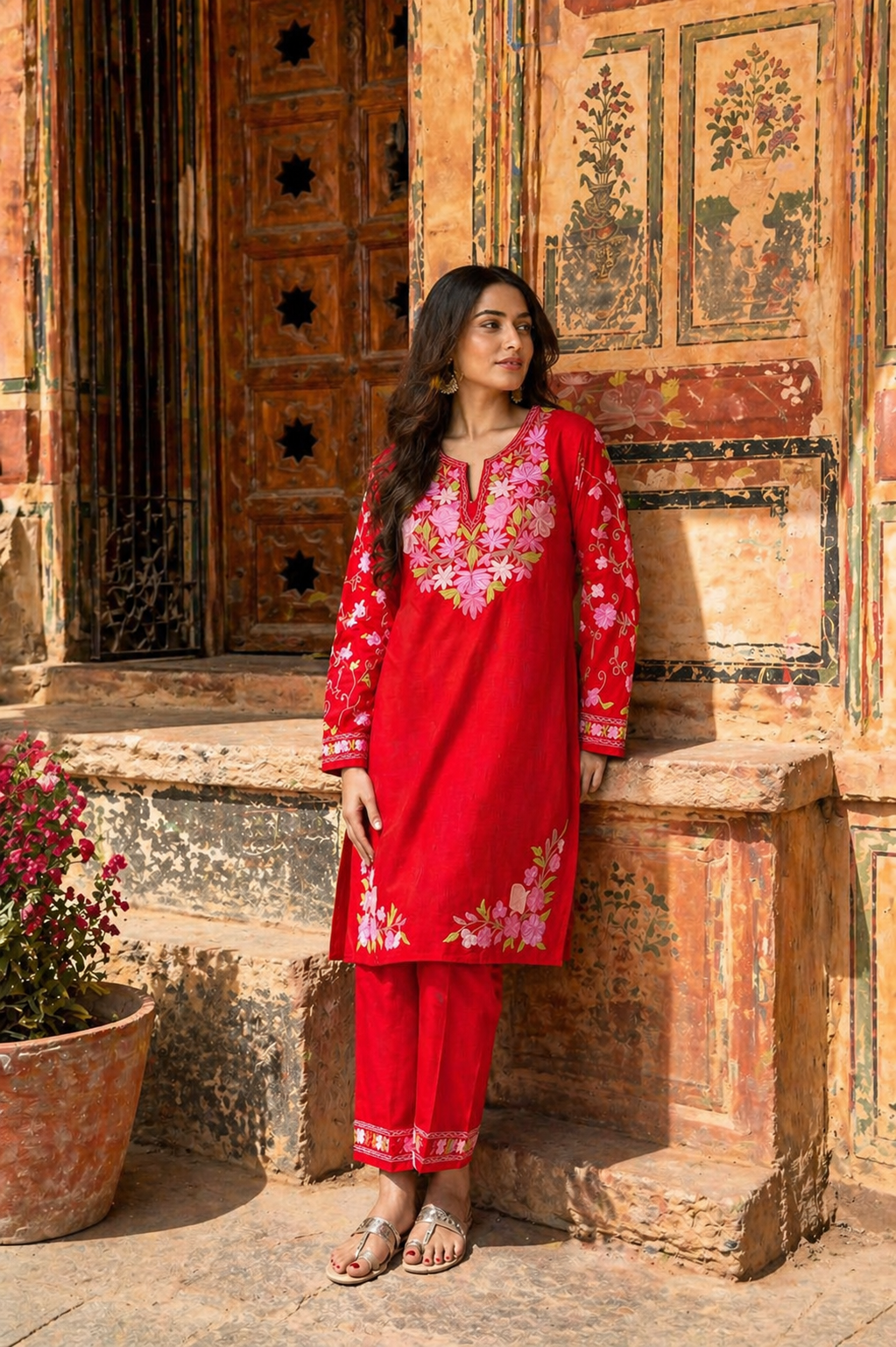 "SARGUN" Cotton Kashmiri Co-Ord Set