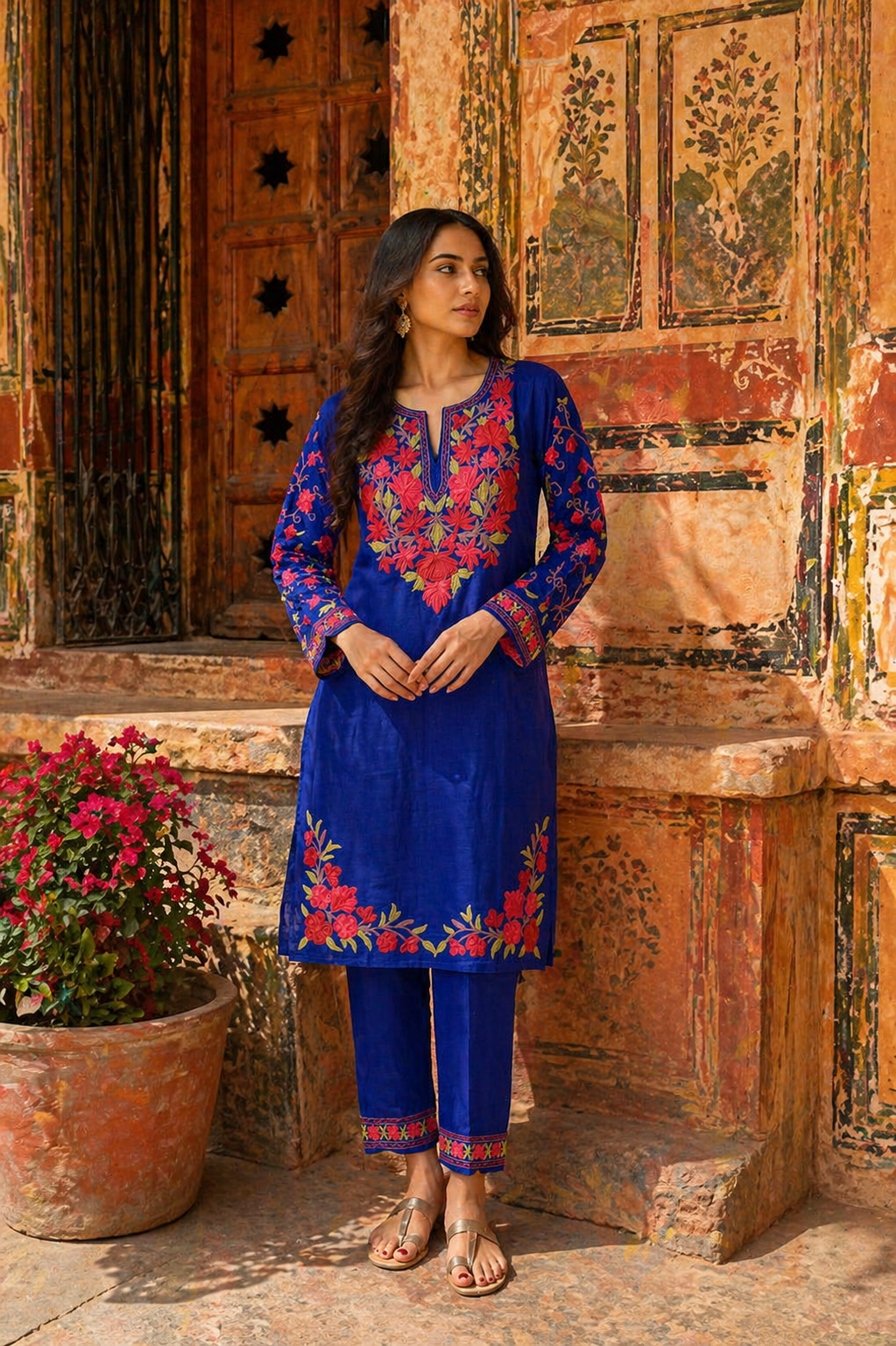 "SARGUN" Cotton Kashmiri Co-Ord Set