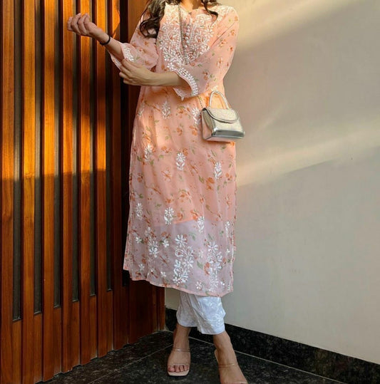 "MAHIRA" Georgette Kurta with inner slip