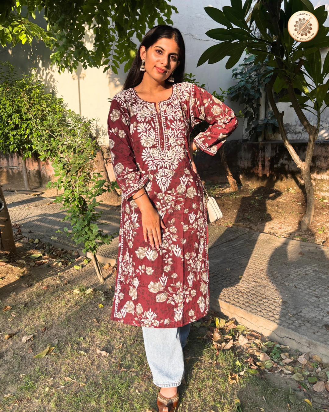 "SANA" Mul Mul Chikankari Kurta