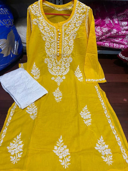 "NEENA" Cotton Chikankari Kurta