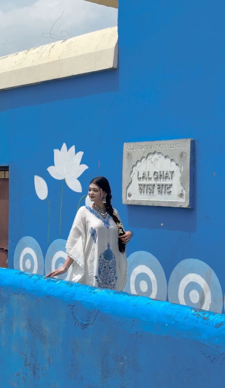 "NOORIE" Silk Kashmiri Kaftan Set