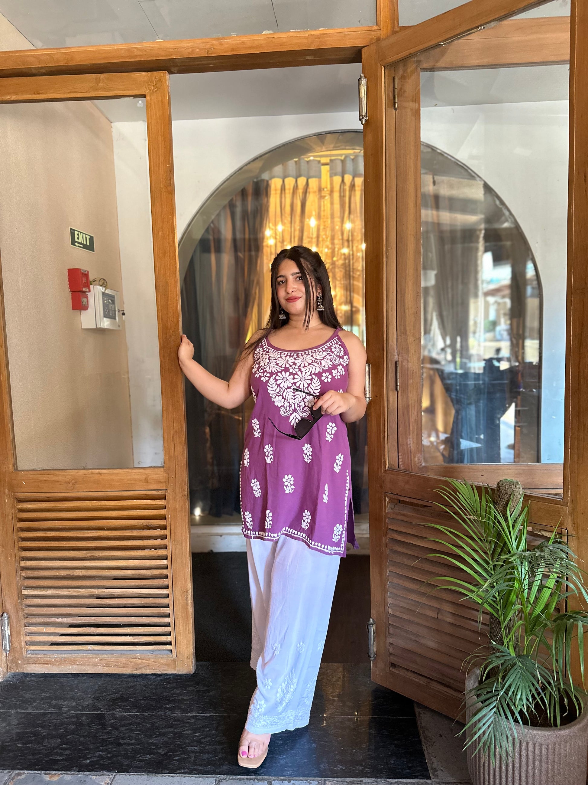 “NAVYA” Noodle Strap Short Kurta