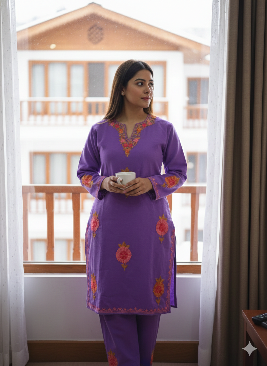 “KANEEZ” Warm Kashmiri Co-Ord Set