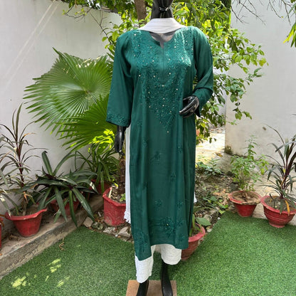 "BLING" Mukaish Work Chikankari Kurta