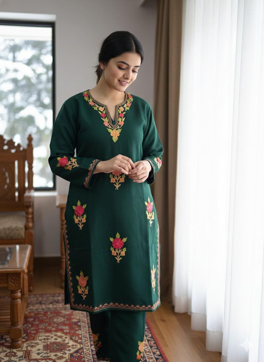 “KANEEZ” Warm Kashmiri Co-Ord Set