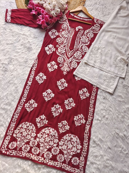 “NOORANA” Modal Chikankari Kurta