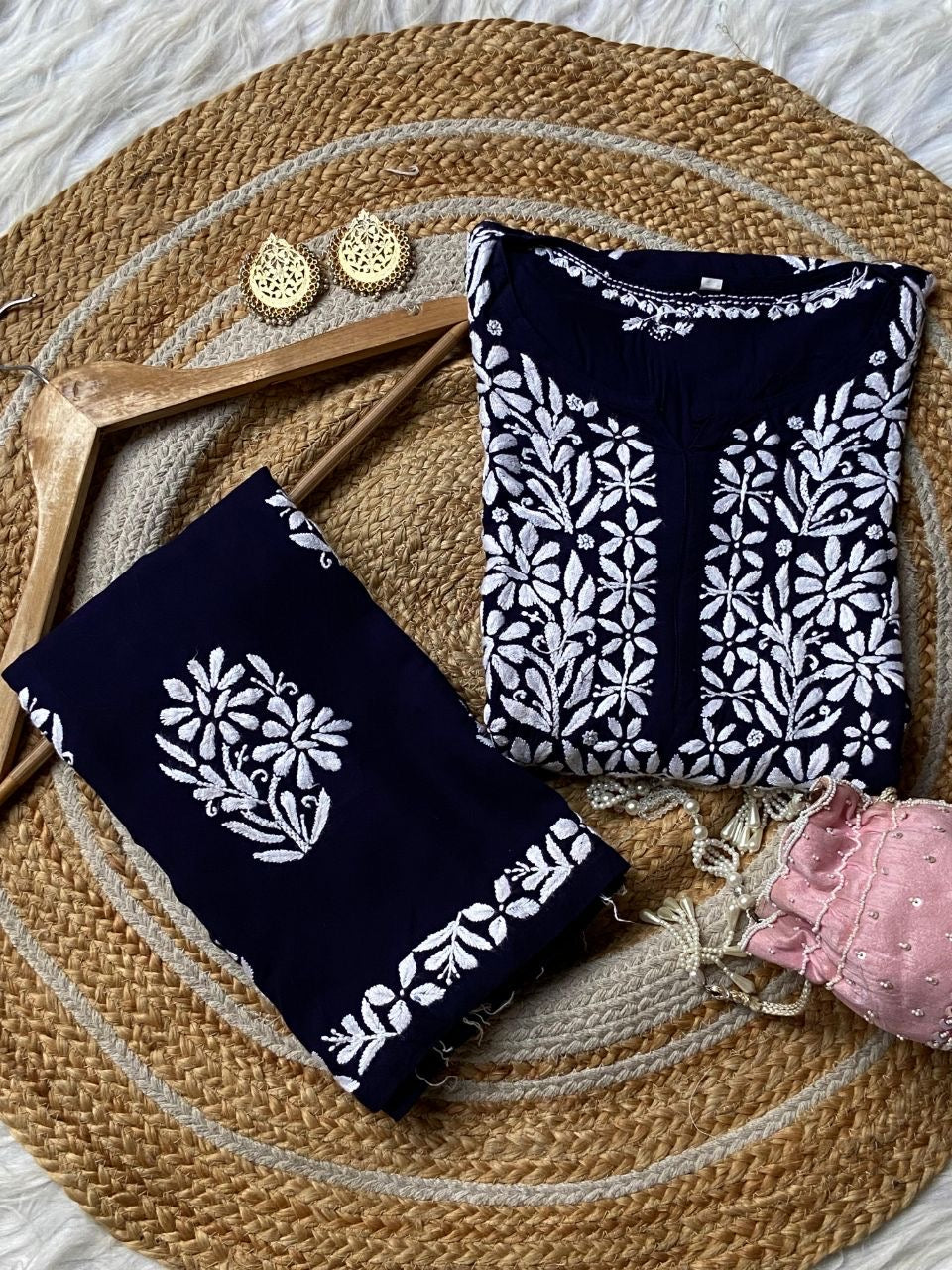 “MADHU” Rayon Chikankari Co-Ord Set