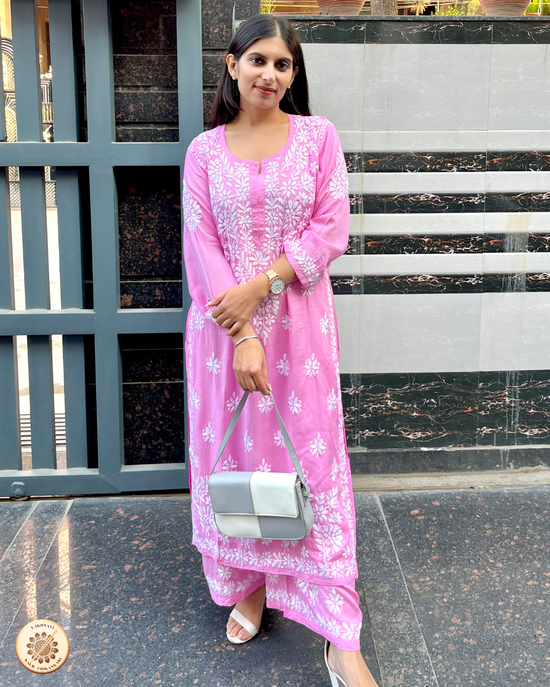 “SNEHA” Modal Chikankari Kurta & Plazo