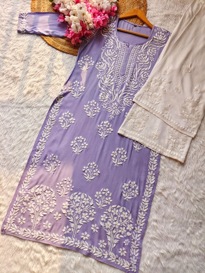 “NOORANA” Modal Chikankari Kurta