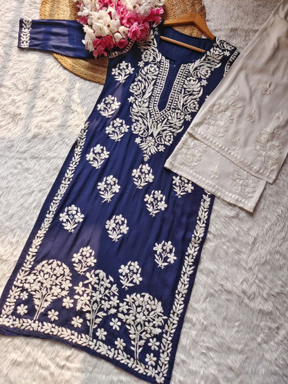 “NOORANA” Modal Chikankari Kurta