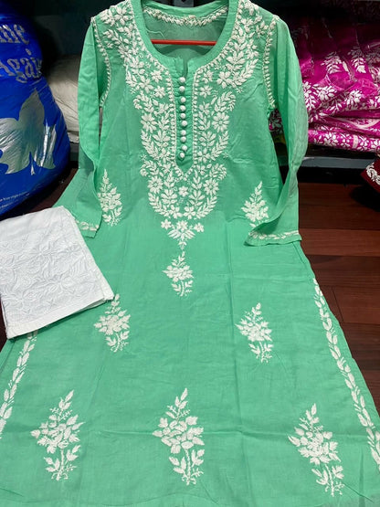 "NEENA" Cotton Chikankari Kurta