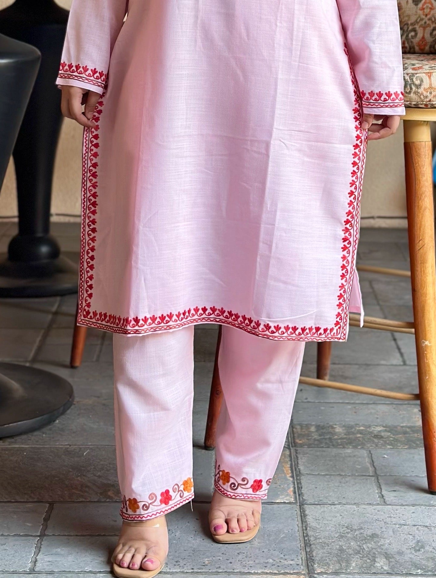 “HOOR” Cotton Kashmiri Embroidered Co-Ord Set