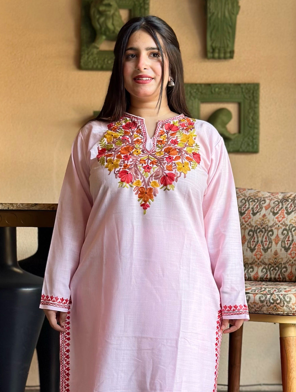 “HOOR” Cotton Kashmiri Embroidered Co-Ord Set