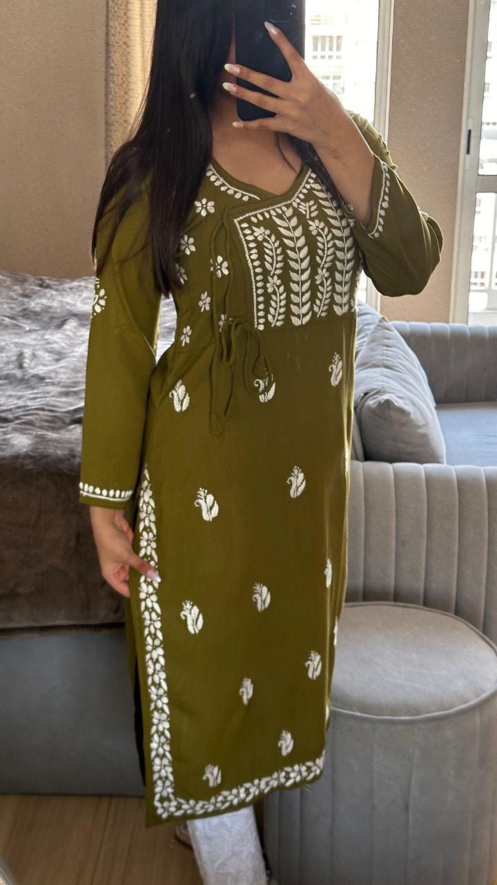 “RIA” Angrakha Chikankari Kurta