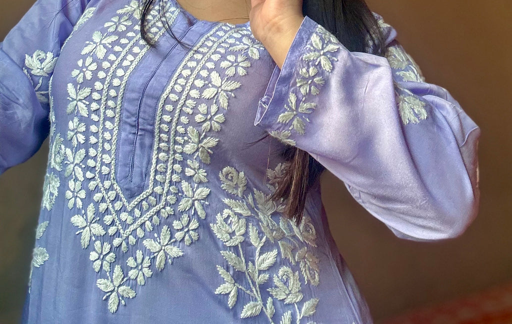 “GULAAB” Modal Chikankari Kurta