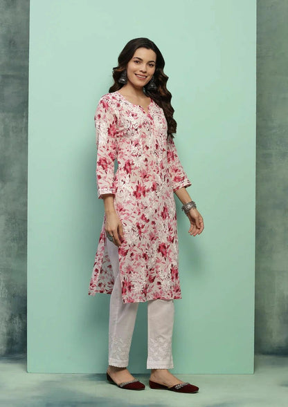 “AUTUMN” Mul Chikankari Kurta