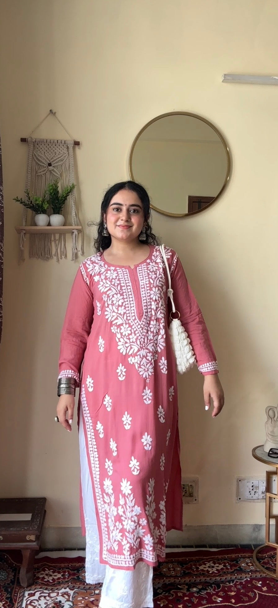 "AAMINA" Modal Chikankari Kurta