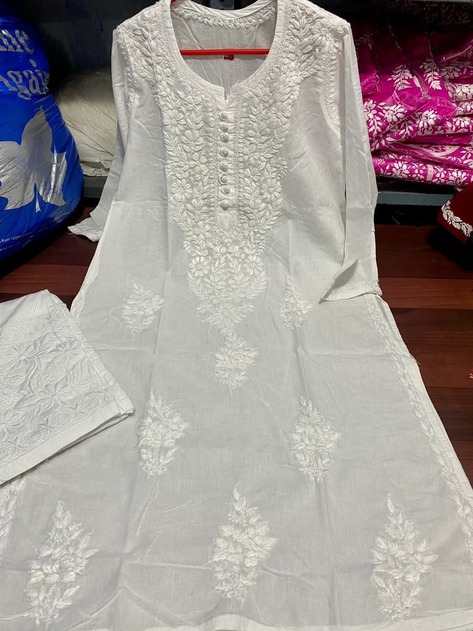 "NEENA" Cotton Chikankari Kurta