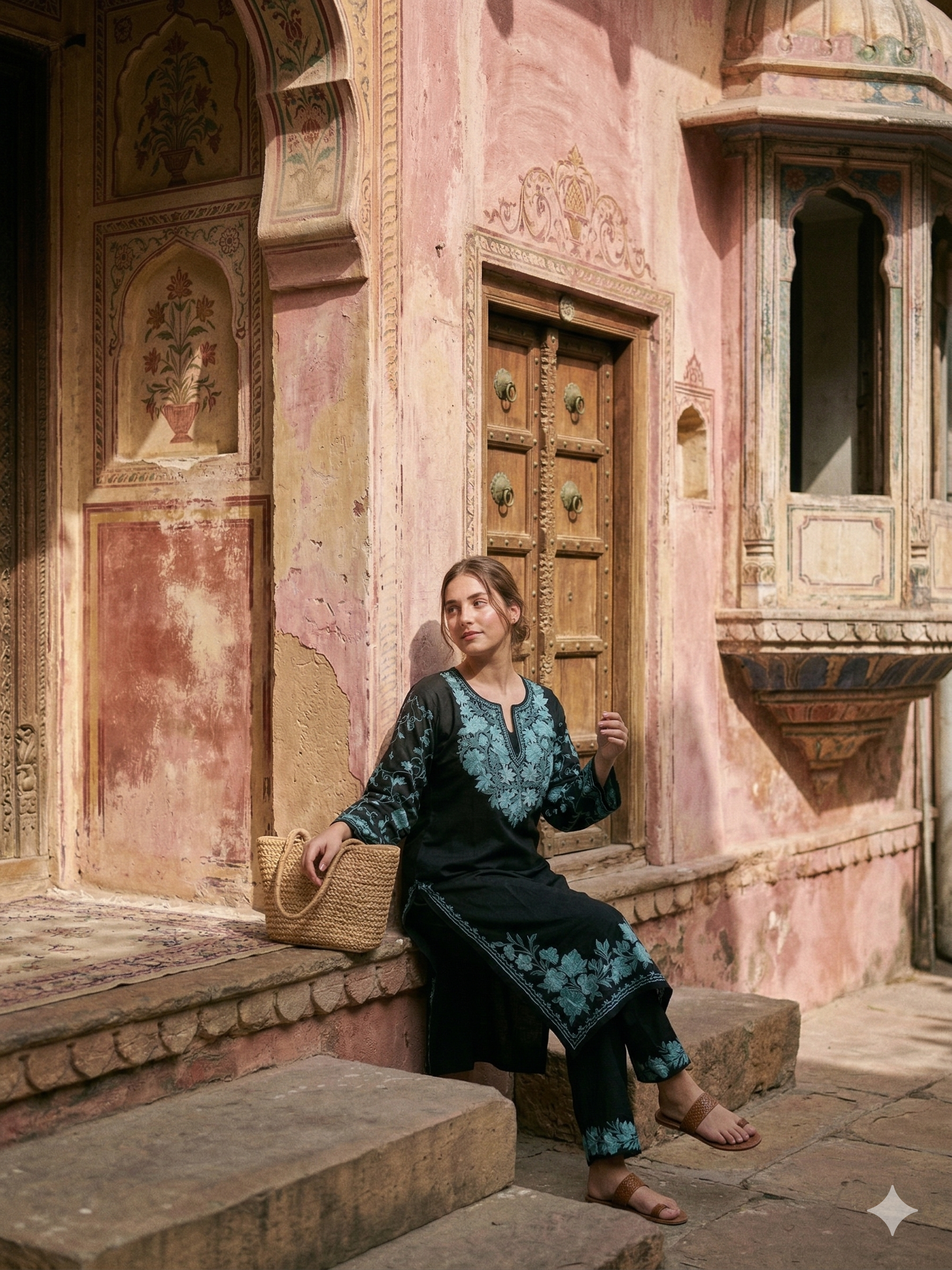 "SARGUN" Cotton Kashmiri Co-Ord Set