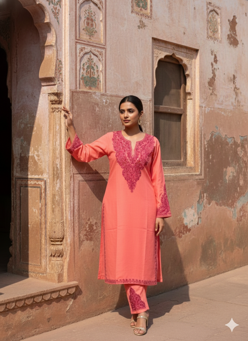 "ITRI" Cotton Kashmiri Co-Ord Set