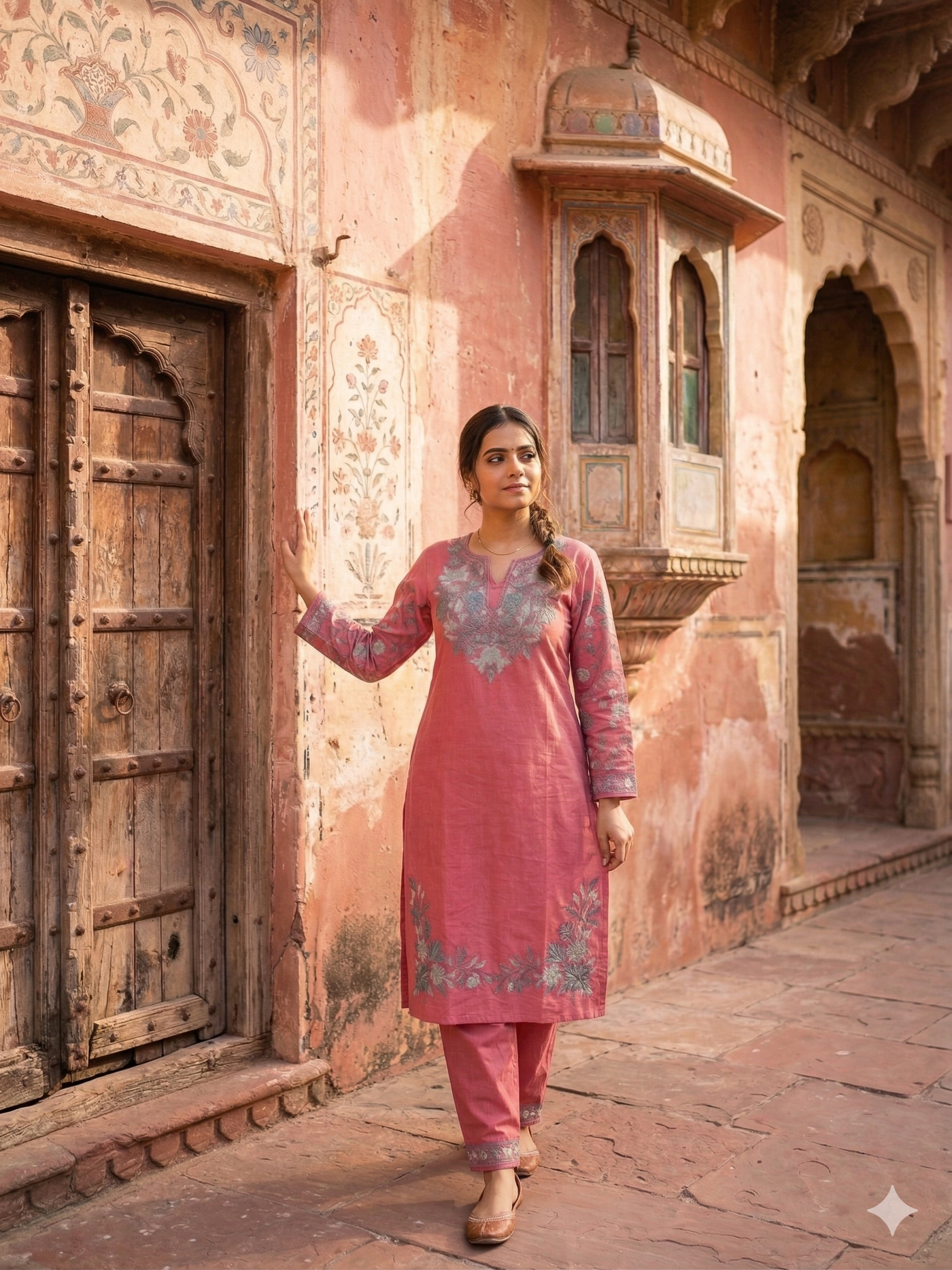 "SARGUN" Cotton Kashmiri Co-Ord Set