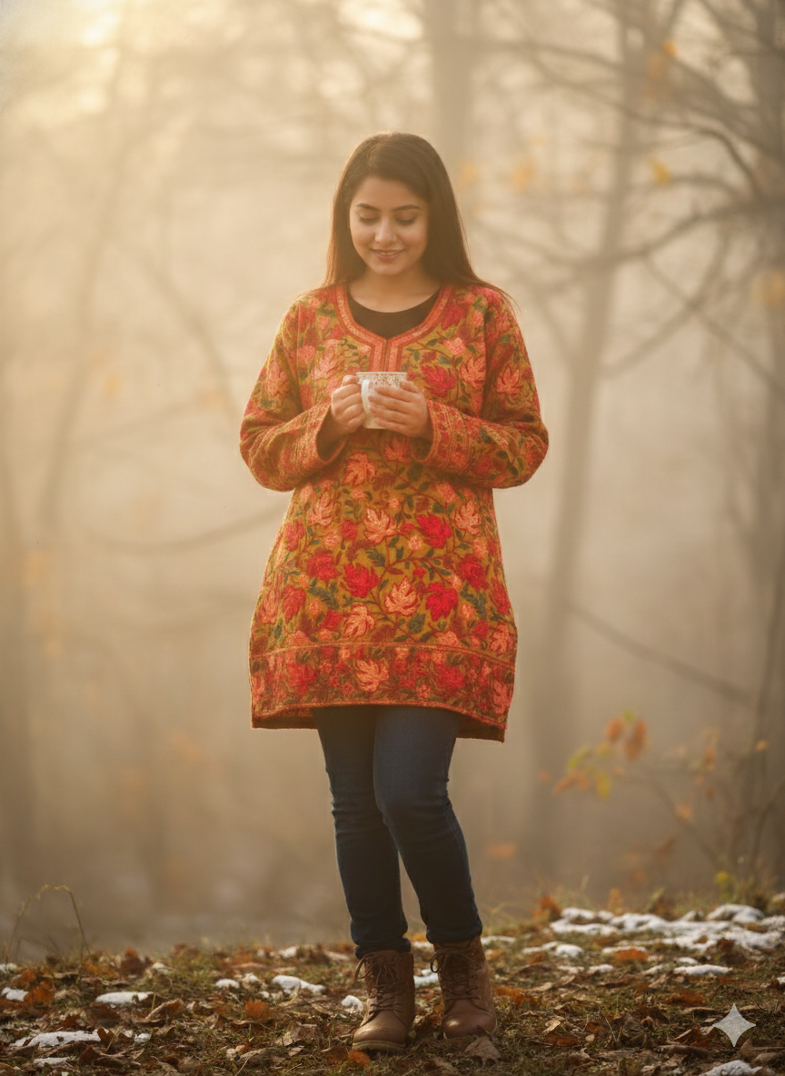 "MISHRI" Short Kashmiri Kurta