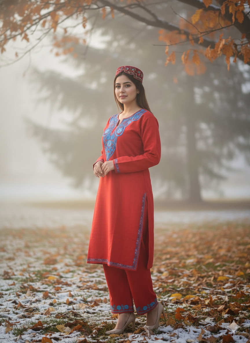 “MALIKA” Warm Kashmiri Co-Ord Set